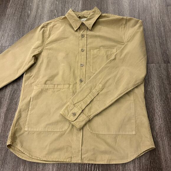 EUC Aspesi Sand Utility Shirt Jacket Sabbia Sz XL Cotton Workwear Overshirt Tan - Picture 13 of 16